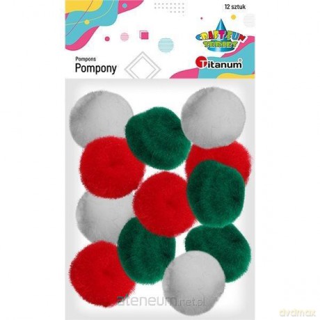 Pompony akrylowe mix 80 szt
