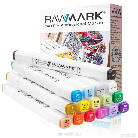 Promarkery alkoholowe purePRO 16 kolorów Pastel