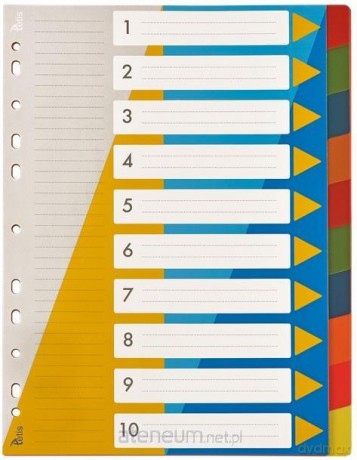 Przekładki A4 PP numeryczne 1-10 BP630-10