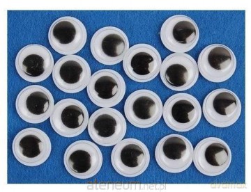 Ruchome oczka owal 20mm 12 szt