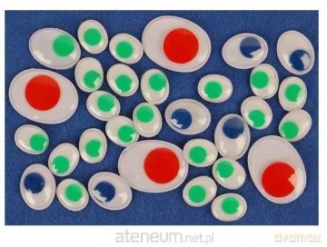Ruchome oczka owal MIX 50 szt