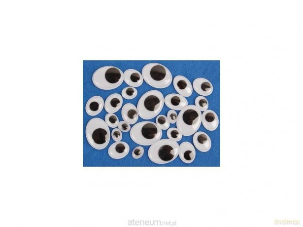Ruchome oczka owal MIX 50 szt