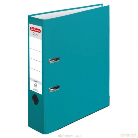 Segregator A4 8 cm PP turkusowy karaibski Q file