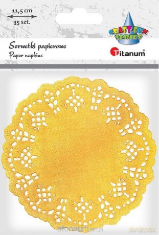 Serwetki papierowe okrągłe 11,5 cm złote 35 szt.