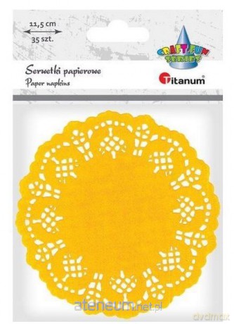 Serwetki papierowe okrągłe 11,5 cm żółte 35 szt