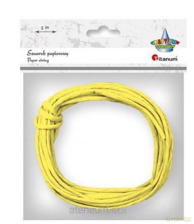 Sznurek papierowy 3.5mmx5m cytrynowy