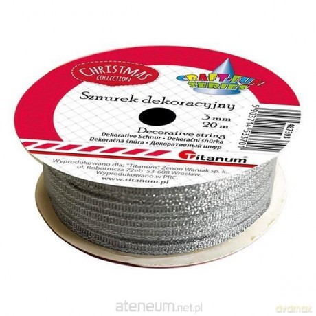 Sznurek-wstążka srebrny
