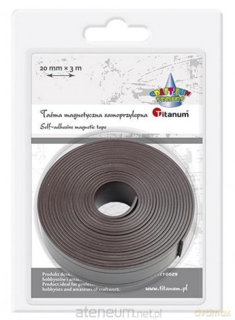 Taśma magnetyczna samoprzylepna 20mmx3m czarna