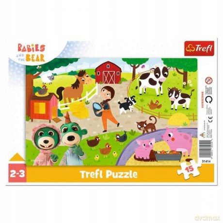 TREFL Puzzle ramkowe 15 Urocze Bobaski [PUZZLE]