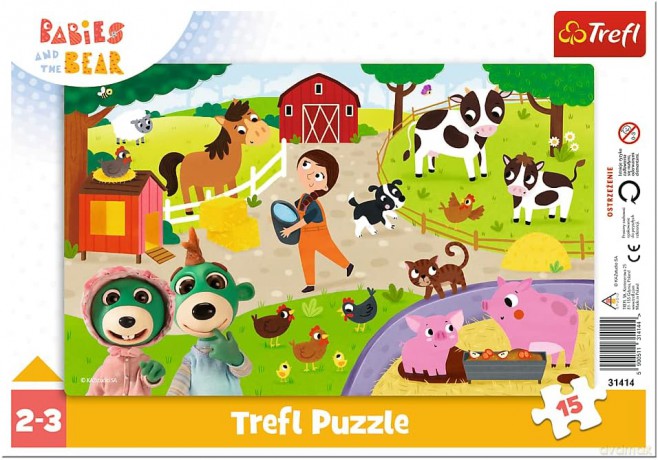 TREFL Puzzle ramkowe 15 Urocze Bobaski [PUZZLE]