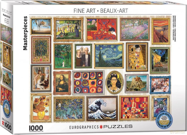 EUROGRAPHICS 1000 el. Collage, Słynne obrazy [PUZZLE]
