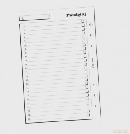Wkład do organizera A5 Pamiętaj