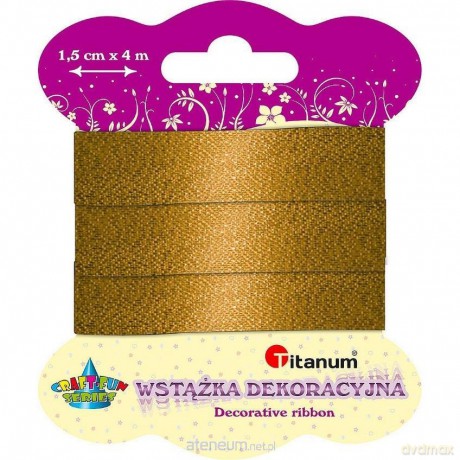 Wstążka metalizowana 15mm x 4m złota