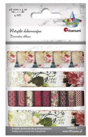 Wstążki rypsowe 16mm x 1m mix 4 szt