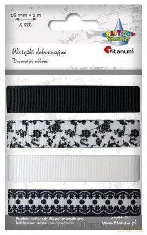 Wstążki rypsowe 16mm x 1m mix 4 szt