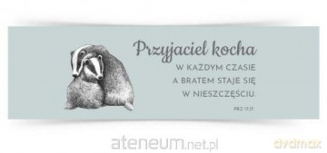 Zakładka duża - Przyjaciel kocha w każdym czasie..