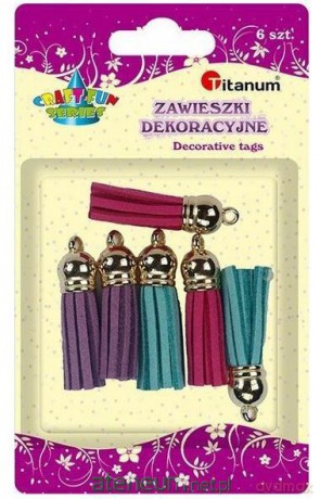 Zawieszki dekoracyjne frędzelki mix 6 szt