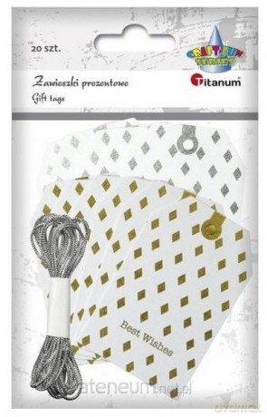 Zawieszki prezentowe 70x45mm mix 20 szt
