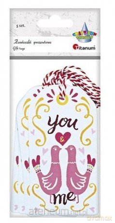 Zawieszki prezentowe gołębie you&me 5 szt