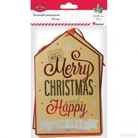 Zawieszki prezentowe Merry Christmas 6 szt
