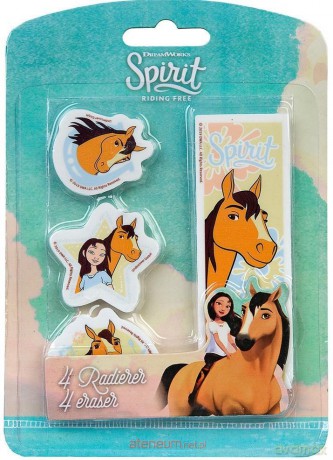 Zestaw gumek 4 szt. Spirit Mustang
