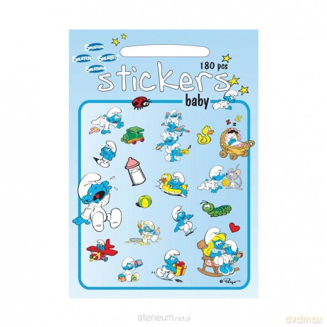 Zestaw Naklejek 180 szt Baby SMERFY