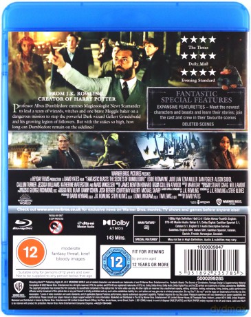Fantastic Beasts: The Secrets of Dumbledore (Fantastyczne zwierzęta: Tajemnice Dumbledore'a) [Blu-Ray]