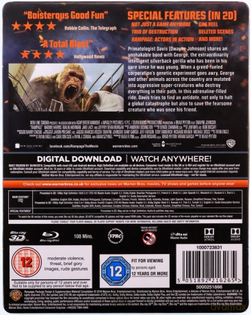 Rampage (Rampage: Dzika furia) (steelbook) [Blu-Ray]