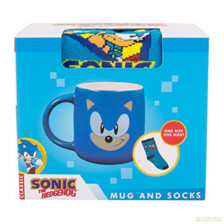 SONIC THE HEDGEHOG MUG & SOCKS GIFT SET / zestaw prezentowy Sonic The Hedgehog: kubek plus skarpetki