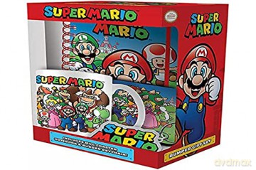 Super Mario Evergreen gift set:mug,coaster,notebook,keychain/zestaw prezentowy Super Mario:kubek,podkladka,notatnik,brelok