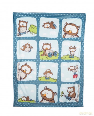 NICI Koc sowa Oscar 106x140 cm