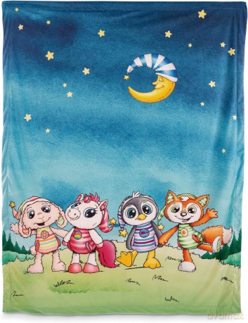 NICI Pluszowy koc pingwin Pingulini 106x140 cm