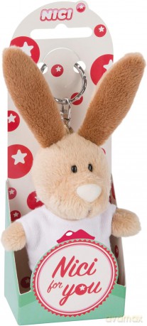 NICI wieszak/brelok na klucze Królik Kiss symbol 10 cm