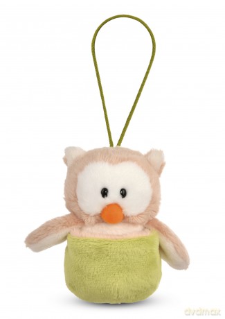 NICI Miękka zawieszka sowa Owluna w gnieździ12 cm zielony