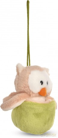 NICI Miękka zawieszka sowa Owluna w gnieździ12 cm zielony