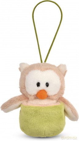 NICI Miękka zawieszka sowa Owluna w gnieździ12 cm zielony