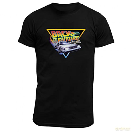 BACK TO THE FUTURE - Tshirt OUTATIME man SS black - basic
