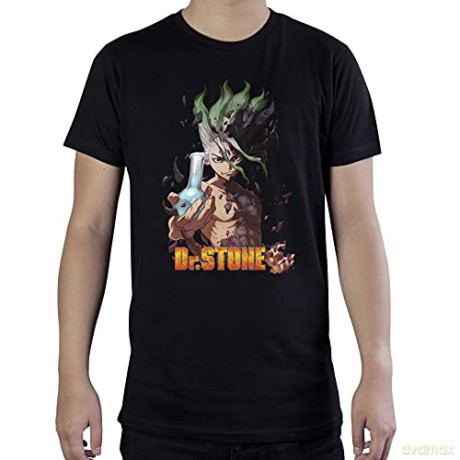 DR STONE - Tshirt Senku man SS black - basic