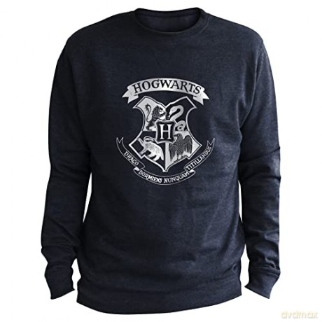 HARRY POTTER - Sweat vintage - Hogwarts men used navy