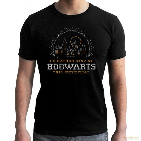 Harry Potter - Man Black tshirt - CHRISTMAS