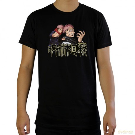 JUJUTSU KAISEN - Tshirt Itadori & Sukuna man SS black - basic 150 size XL