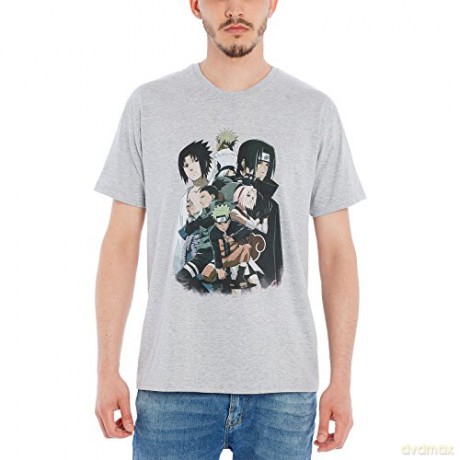 NARUTO SHIPPUDEN - Tshirt Group man SS sport grey - basic