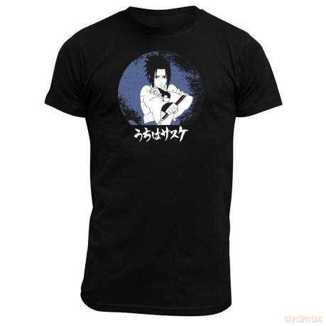 NARUTO SHIPPUDEN - Tshirt Sasuke man SS black - basic
