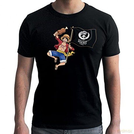 ONE PIECE - Tshirt Luffy 1000 Logs man SS black - new fit