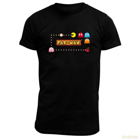 PAC-MAN - Tshirt Retro Gaming man SS black - basic