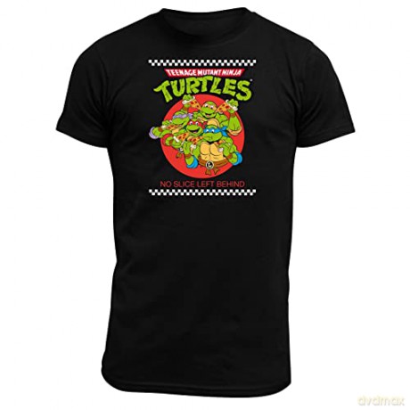 TMNT - Tshirt Pizza group man SS black - basic