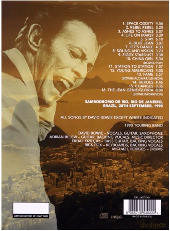 David Bowie: Live In Rio 1990 [CD]