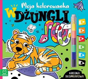 Moja kolorowanka. W dżungli. Kredka segmentowa - Agata Kaczyńska [KSIĄŻKA]