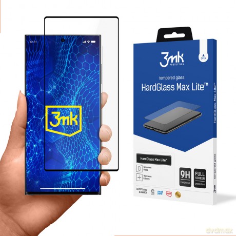 Szkło Hartowane do Samsung Galaxy S23 Ultra - 3mk HardGlass Max Lite