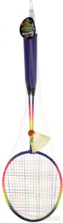 Badminton w siatce zestaw 2x rakietka + lotka